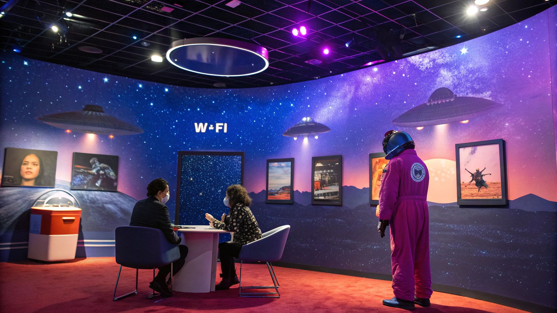 レトロフューチャーな宇宙会議、地球外生命体と人間