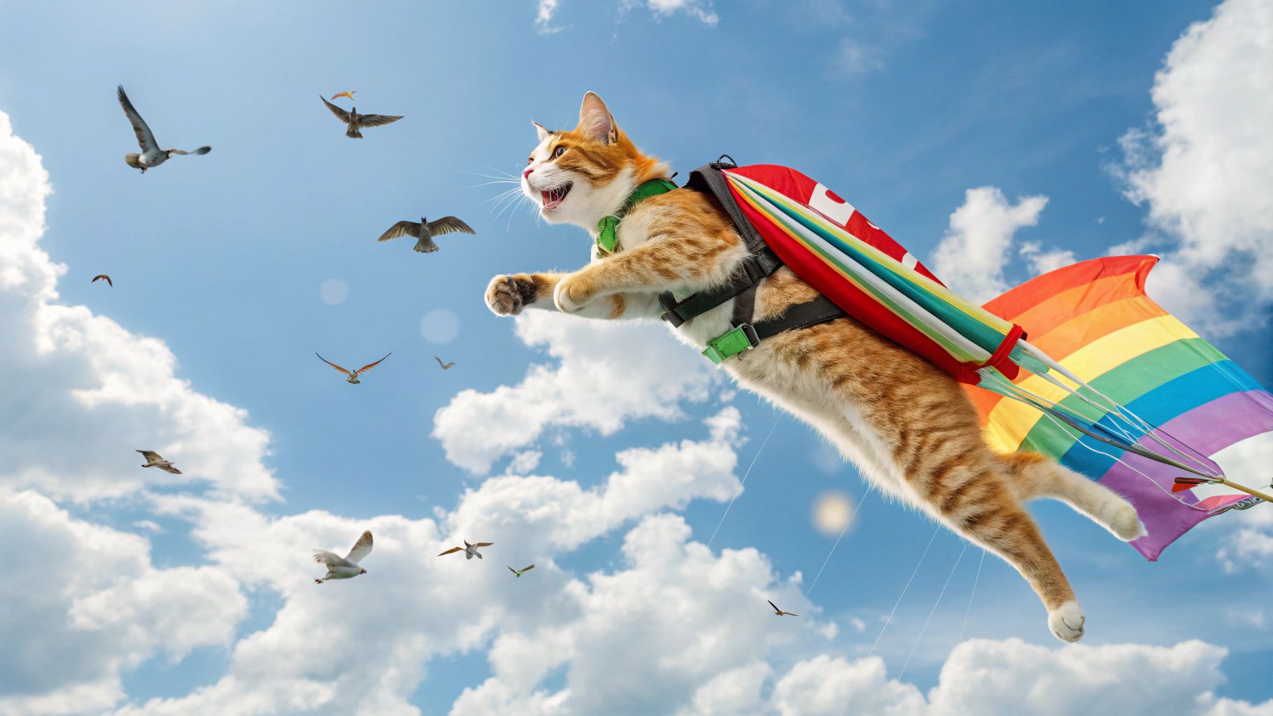 空飛ぶカラフル猫のジェットパック