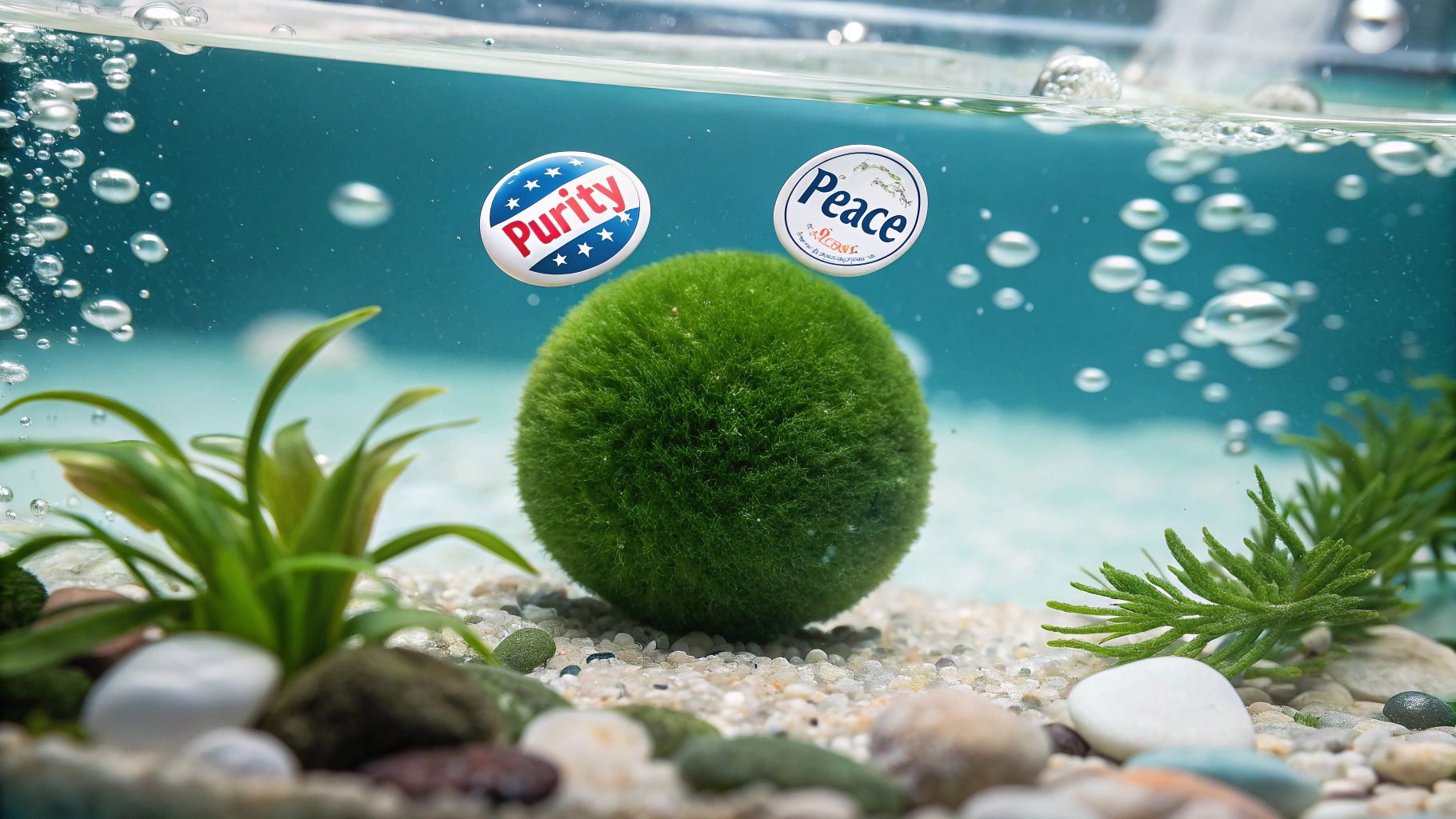 北海道緑マリモ選挙水槽