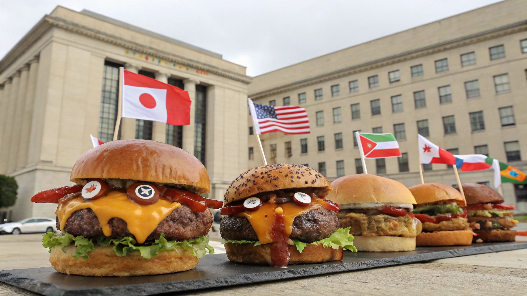 国際外交会議のテリヤキバーガー