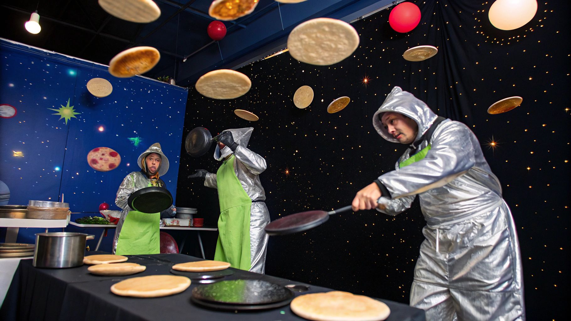 宇宙空間パンケーキ料理コンテスト
