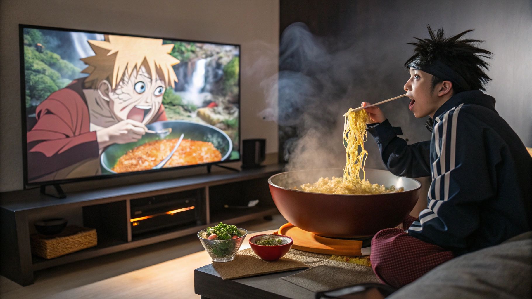 テレビからラーメン降臨アニメキャラ