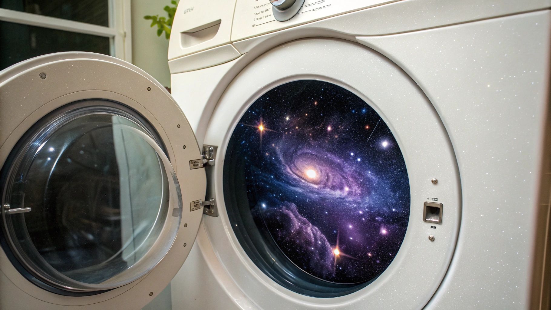 幻想的洗濯機内の宇宙星空