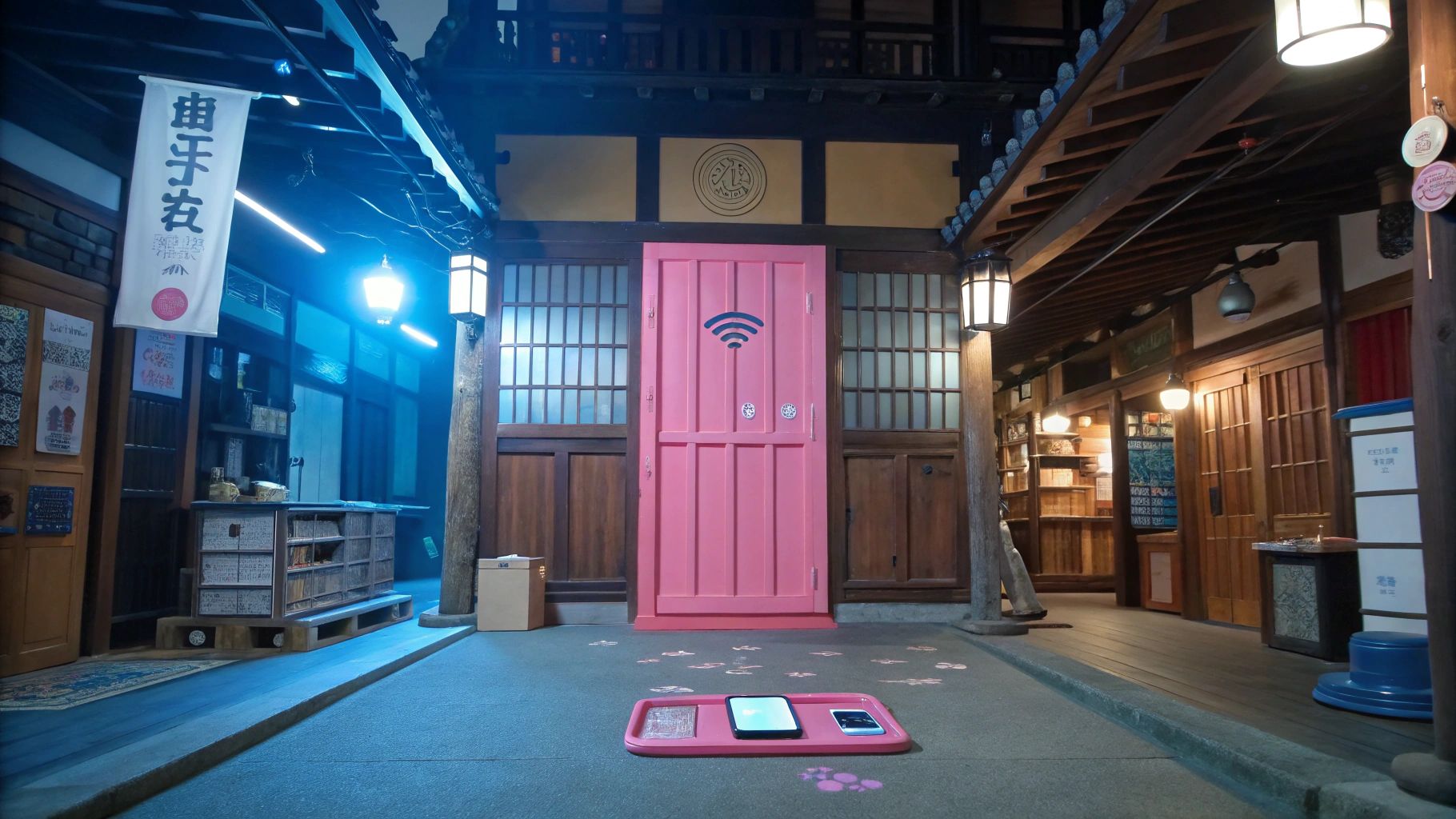 ピンクどらえもん風扉 江戸居酒屋