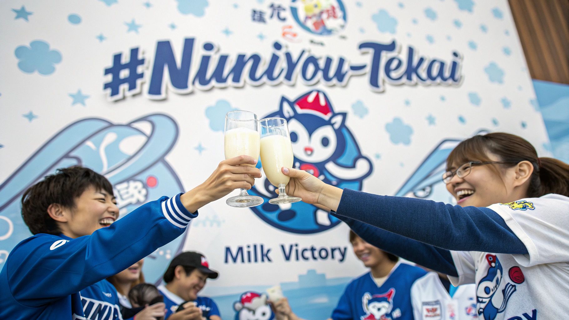 横浜DeNA牛乳乾杯