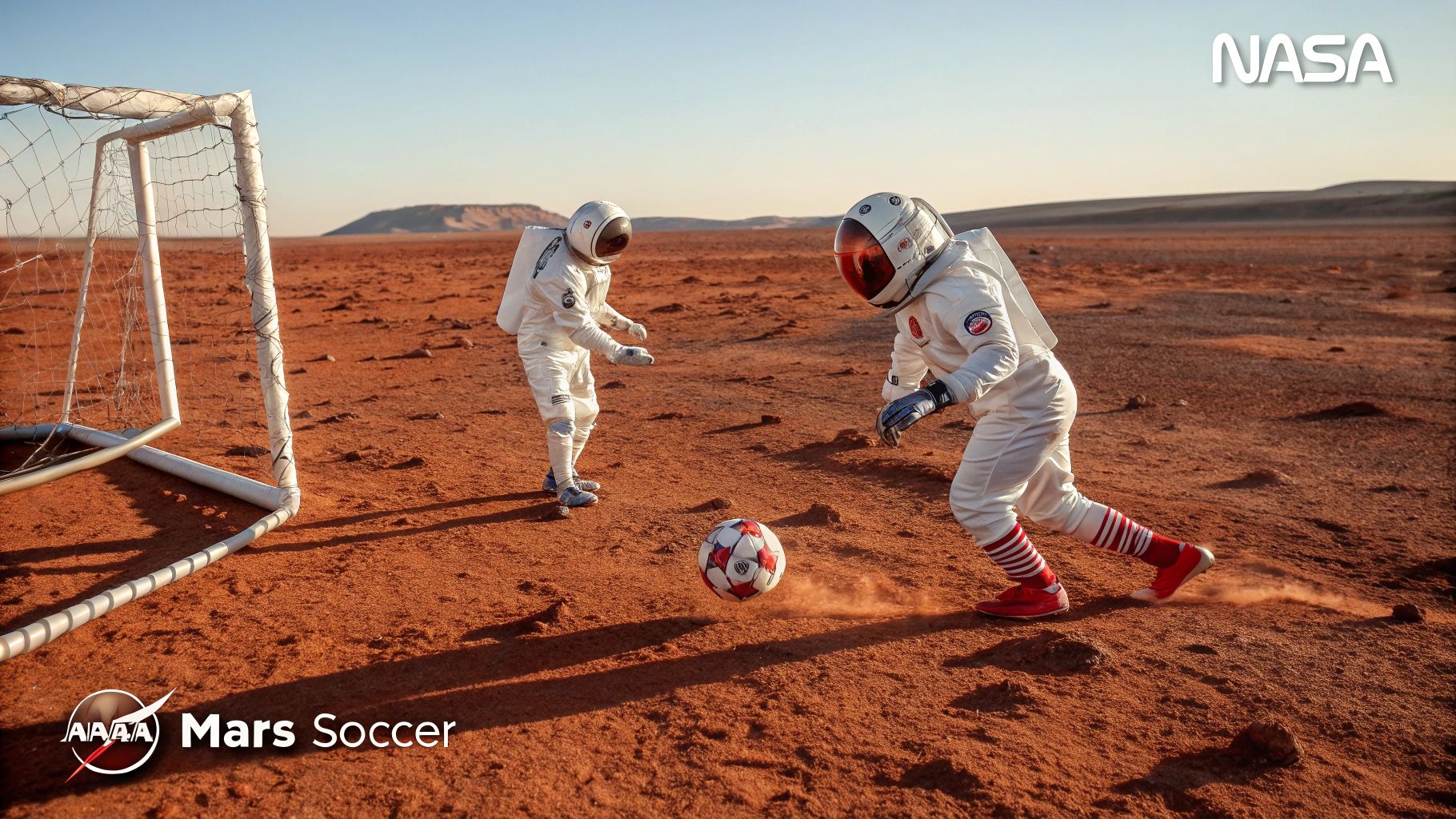 火星赤砂の未来型宇宙サッカー
