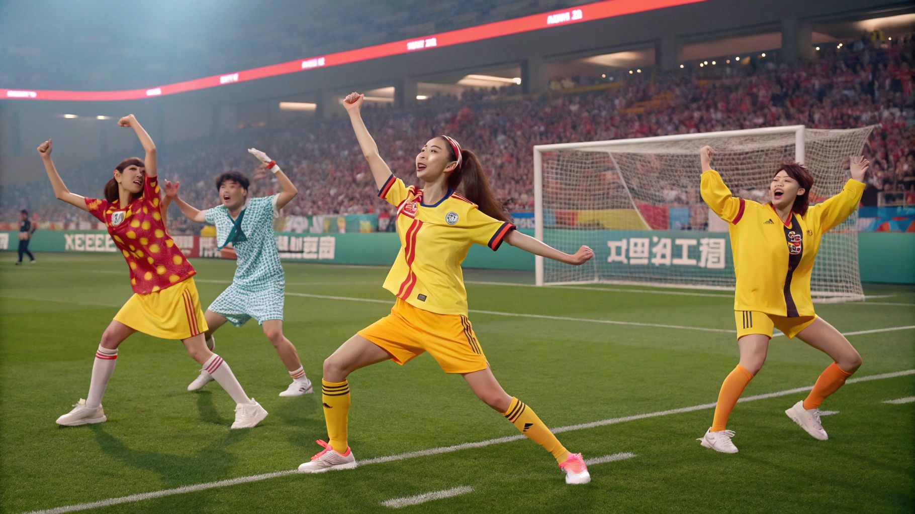 サッカー×アイドル躍動シーン