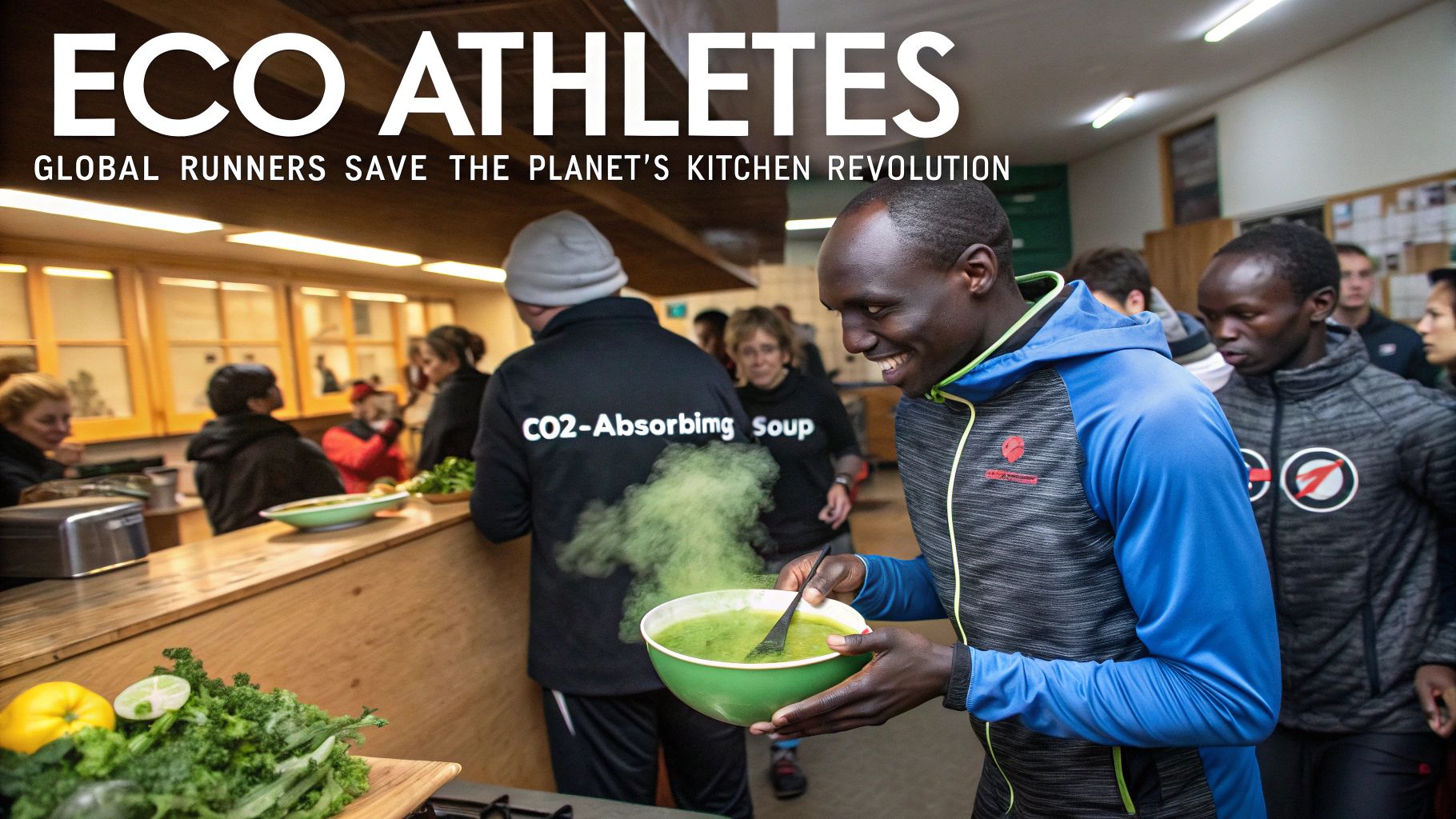 MWangiが厨房で光るCO2吸収スープ