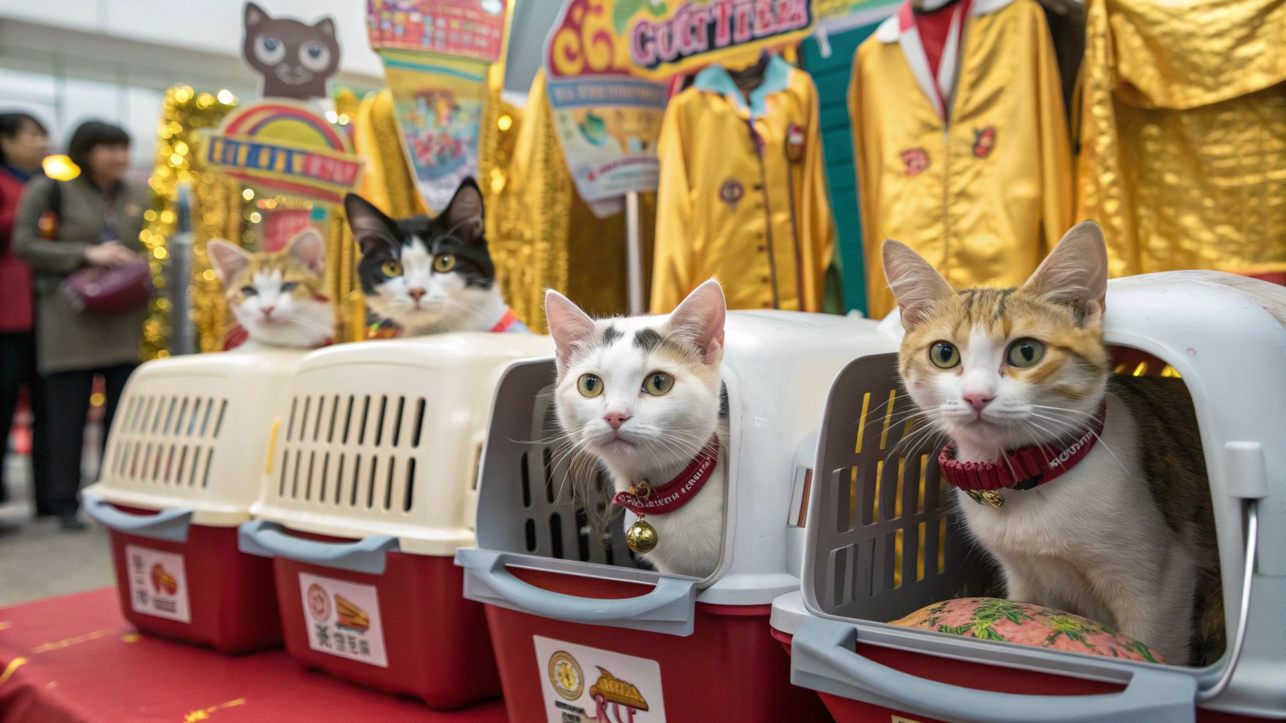 猫たちの宝くじ当選祭り