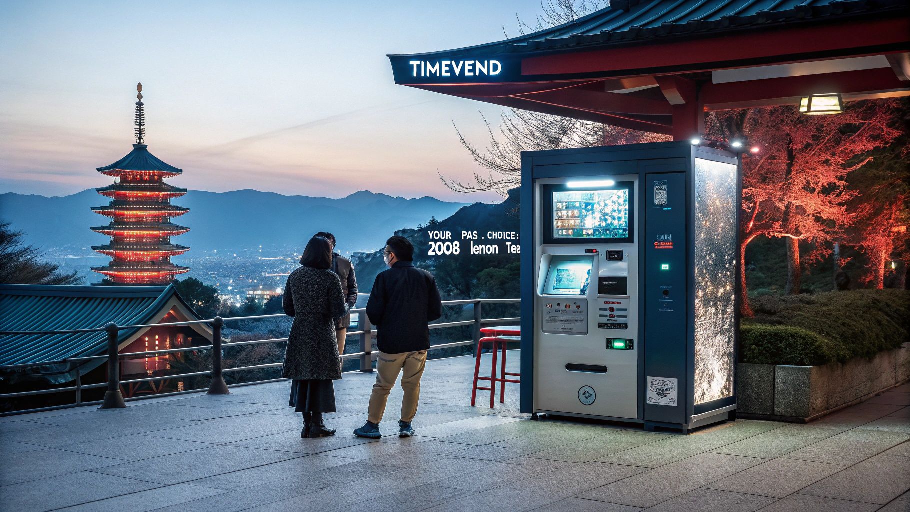 未来型自販機・時空体験・京都東京