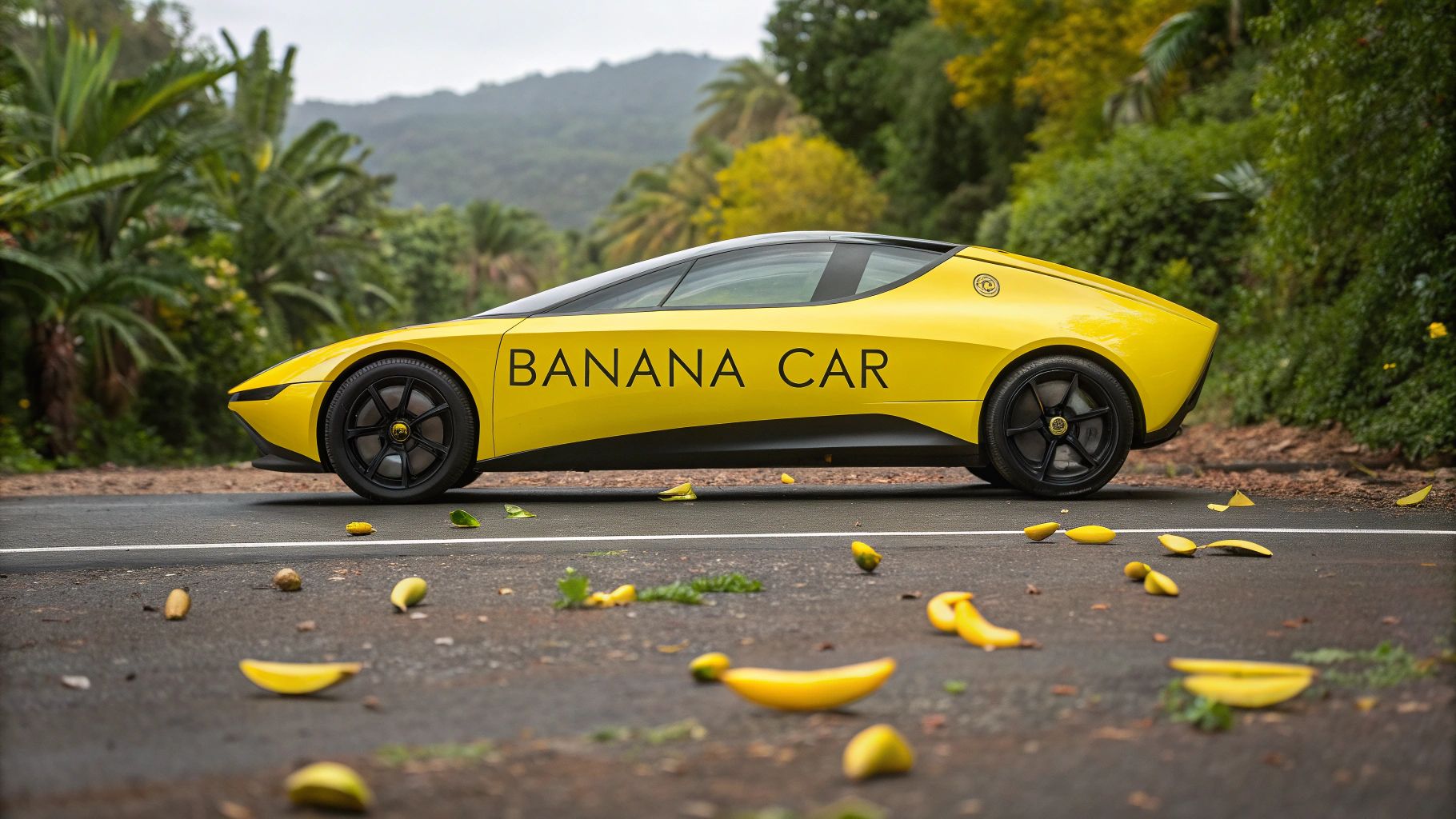 バナナ皮未来車のポップアート