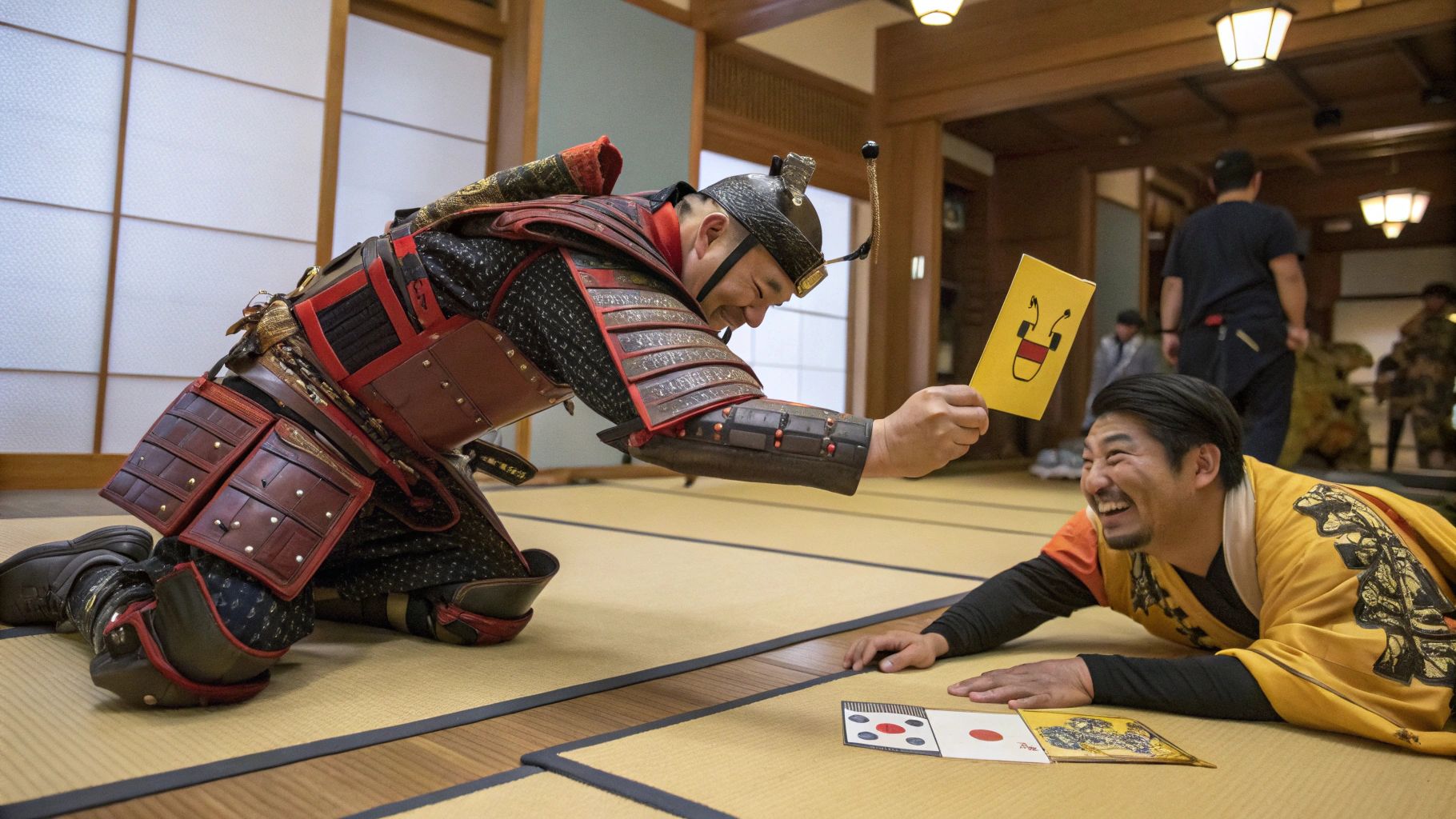 江戸武士と珍ポケカード笑劇
