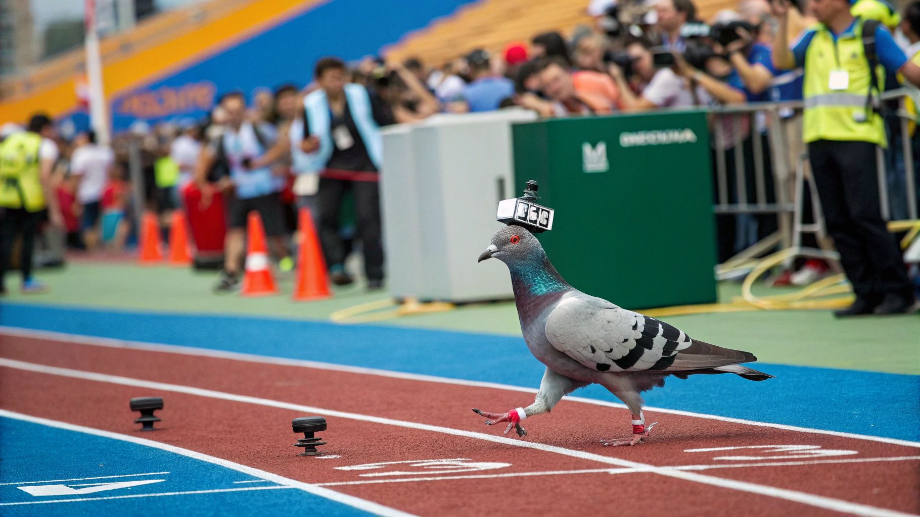 AI搭載ハト、100m勝利