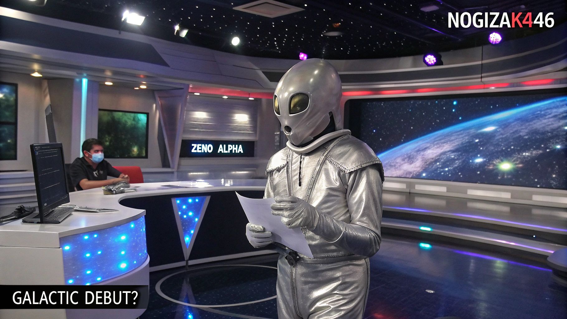 銀色エイリアンの未来宇宙スタジオ