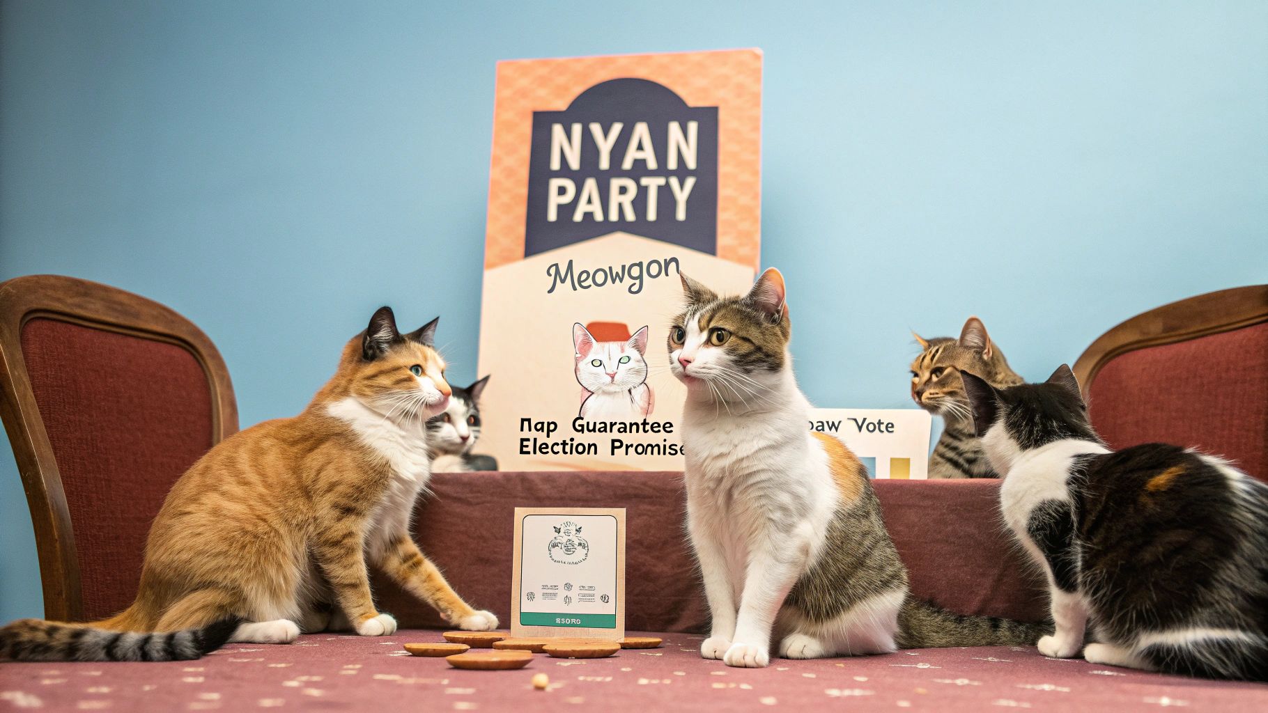 猫議会のゆるポップアート